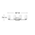thumbnail image 6 of 4 Light Bathroom Vanity in Transitional Style 30 inches Wide By 7.75 inches High-Polished Nickel Finish Bailey Street Home 81-Bel-2245307, 6 of 6