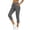 Grey, variant on NinXxx Women's Elastic Waist Button Side Pocket Yoga Cropped Cargo Pants Brown M