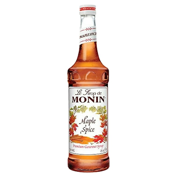 Monin - Maple Spice Syrup, Hints of Gingerbread and Cinnamon, Natural Flavors, Great for Cocktails, Lattes, Mochas, and Iced Coffees, , Non-GMO, Gluten-Free (750 ml)