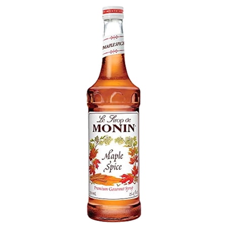 Monin – Maple Spice Syrup Hints of Gingerbread and Cinnamon Natural Flavors Great for Cocktails Lattes Mochas and Iced Coffees Non-GMO Gluten-Free (750 ml)