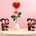 thumbnail image 5 of Single Artificial Red Rose 16” High Simulation Realistic Flower for Wedding Anniversary Elegant Home Decor Romantic Gift for Valentine’s Day, 5 of 7