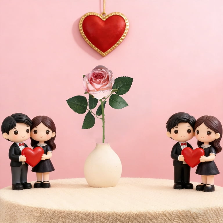 Love Roses Valentine's Day, 1PC Single Artificial Rose 16
