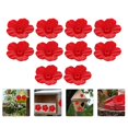 thumbnail image 1 of 10 piezas de comederos para colibríes, flores de repuesto, bonitos puertos para comederos de pájaros (rojo), 1 of 3