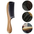 thumbnail image 4 of Peine de pelo no estático para desenredar, peines de madera de dientes finos, peine de cuerno de búfalo de sándalo verde, 4 of 8