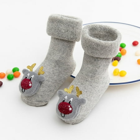 

Aayomet Socks For Infant Newborn Baby Infant & Toddler Girls Socks 0-12/12-24 Months Assorted Size Pack Gray 0-12 Months
