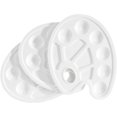 thumbnail image 1 of 3 Pieces White Oval Plastic Paint Palette, 1 of 4