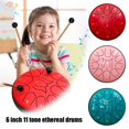 thumbnail image 3 of Educational Childrens Music Enlightenment Drum Rainy Night Steel Symphony 6-12 Inches E6L6 Hand Empty Drum Drum Tongue Outdoor, 3 of 7