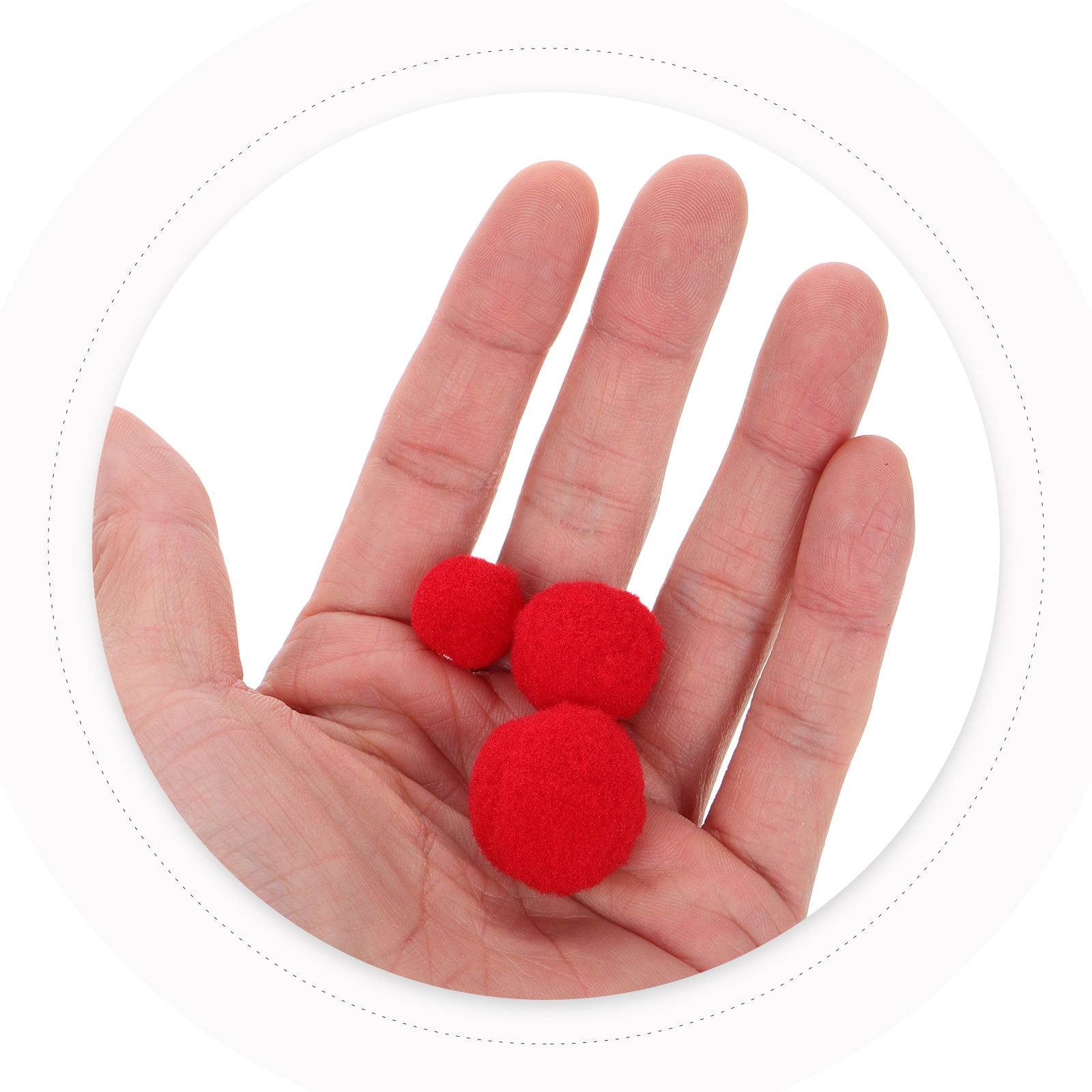 Luxshiny Plush Red Craft Pom Poms Soft for Holiday Christmas Decorations and Festive Projects