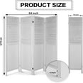 Room Divider with Shelf 4 Panel Screen Freestanding Hand Room