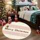thumbnail image 4 of Alfombra Redonda Navideña de 9,75 M (32 Pies) Verde y Rosa con Diseño de Árbol de Navidad | Lavable, Antideslizante | Ideal para Cocina, Dormitorio, Baño y Sala de Estar | Poliéster | 80 X 80 Cm (31,, 4 of 6