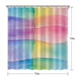 thumbnail image 5 of Colorful Watercolor Stripe Pattern Shower Curtain 72"x72" ,Bathroom Decorative Shower Curtains Set with 12 Hooks,Modern Waterproof Washable Shower Curtain, 5 of 6