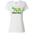 thumbnail image 3 of Inktastic Montana Lake and Trees in Bear Silhouette Women's T-Shirt, 3 of 5