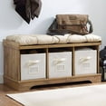 HumbleNest Countryside 42 in. Modern Farmhouse Entryway Storage Bench