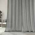 thumbnail image 5 of Paris Grey Solid Faux Linen Sheer Curtain (1 Panel), Paris Grey, 50W X 84L, 5 of 8