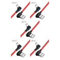thumbnail image 3 of Sidaley Cable de carga rápida Cable de datos de ángulo de 90 grados con luz, cable móvil tipo C, rojo, 2 m Rojo 2m tipo-c 5Conjunto, 3 of 6