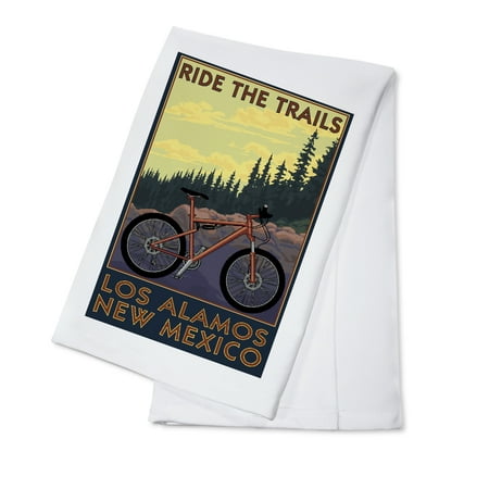 

Los Alamos New Mexico Mountain Bike Scene (100% Cotton Tea Towel Decorative Hand Towel Kitchen and Home)