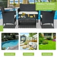 thumbnail image 6 of Wicker Chair Set, Upgrade 4 Piece Outdoor Patio Furniture Set with Wicker Chairs, Loveseat & Glass Coffee Table, Modern Rattan Conversation Set Wicker Patio Set for Yard, Porch, Poolside, LLL1718, 6 of 10