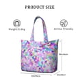 thumbnail image 4 of 22 Inch Oversized Travel Bag Lightweight Canvas Weekender Duffel with Multi Pockets, Colorful Pop Pattern, 4 of 5