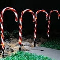 thumbnail image 1 of Zeus 4Pcs LED Christmas Pathway Garden Lawn Ground Plug Candy Cane Light Meteor Lamp, 1 of 7