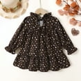 thumbnail image 3 of Happy Town Toddler Baby Girls Dress Floral Ruffled Dress Girls Casual Fall Winter Clothes, 3 of 9