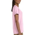 thumbnail image 3 of Womens Breast Cancer Awareness Ribbon Cotton Tee - Light Pink, Small, 3 of 3