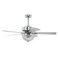 thumbnail image 3 of Warehouse of Tiffany AW01W03CR Itzel 52 in. 2-Light Indoor Chrome Finish Ceiling Fan Chandelier with Light Kit, 3 of 5
