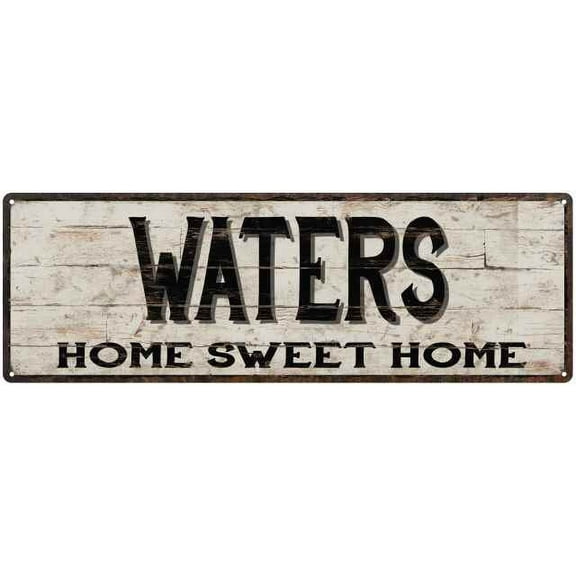 WATERS Rustic Home Sweet Home Sign Gift 6x18 Metal Decor 106180084455