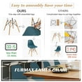 thumbnail image 5 of Lacoo Dining Chairs Pre Assembled Modern Style DSW Chair Classic Shell Armless Indoor Kitchen Dining Living Room Side Chairs Set of 4 (Dark Green), 5 of 7
