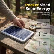 Portable USB Solar Panel, 5V 2W High Efficiency Monocrystalline Charger for Phone Fan Lantern, Camping Hiking Travel