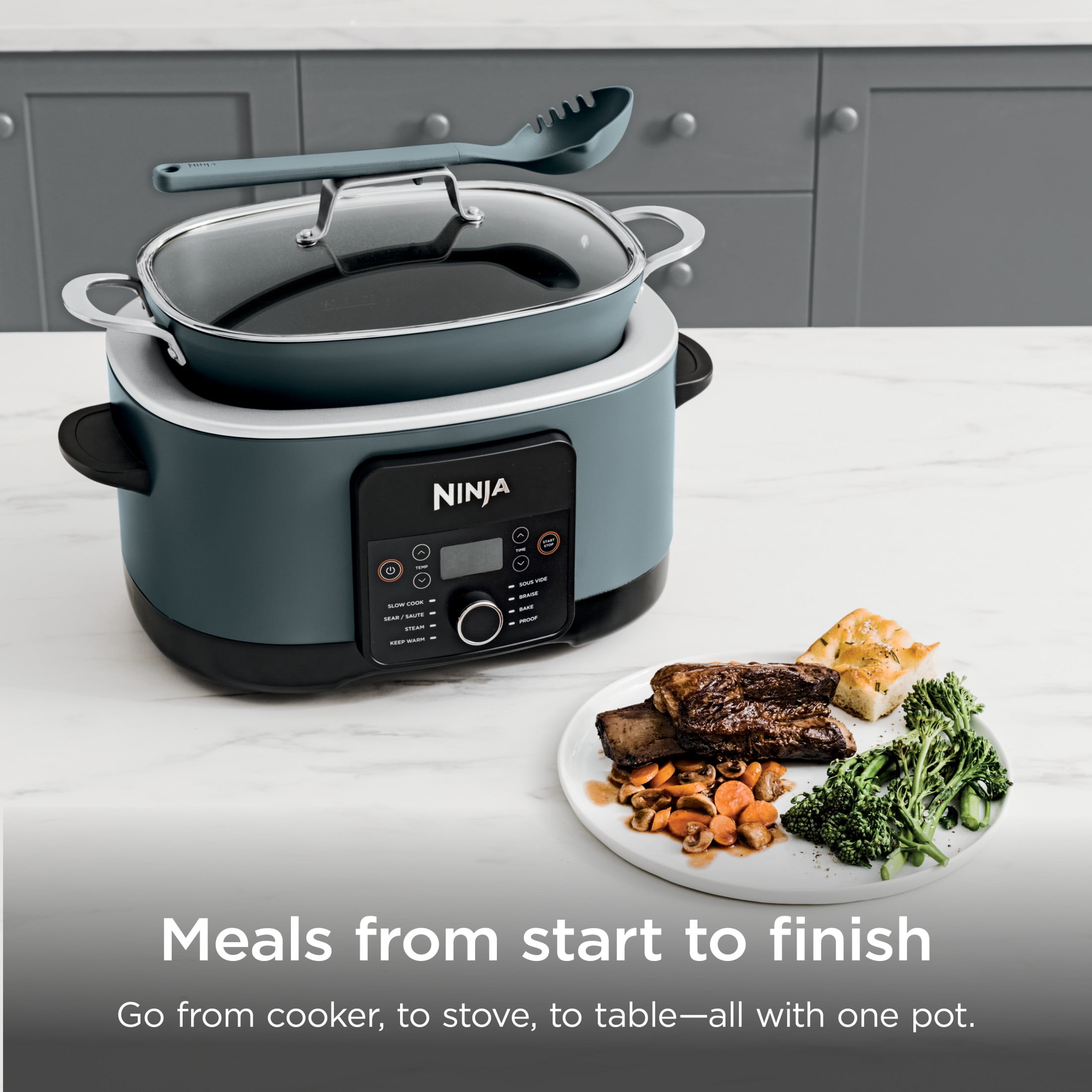 Ninja Foodi PossibleCooker PRO, 8.5-Quart, 8-in-1 Cooker, Gray