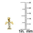thumbnail image 2 of Genuine 14k Two-tone Gold 0.59" Diamond-cut Initial Letter T Necklace 16", 18", 20", 22" Trendy Charm Initial Necklaces for Women, 2 of 8