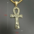 thumbnail image 4 of Lovelords Fashion Ancient Egyptian Ankh Cross Necklace For Men Women 14k Yellow Gold Biker Pendant Amulet Jewelry Gift, 4 of 6