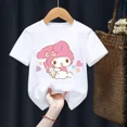 thumbnail image 3 of Camiseta de algodón para niños, camiseta kawaii, dibujos animados de anime Sanrio, ropa informal para niños, camiseta para niñas y niños, moda Y2K, 3 of 5
