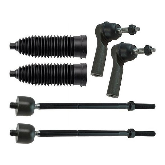 Tie Rod End and Steering Bellows Kit 6 Piece - Compatible with 2010 - 2012 Ford Escape 2011