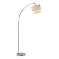 thumbnail image 1 of Adesso Lampe de Sol Moderne Ajustable Argentée avec Abat-Jour, 1 of 1