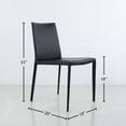 thumbnail image 2 of Prima Chaise Latérale Moderne en Cuir - Qualité Contractuelle, 2 of 3