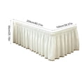 thumbnail image 3 of Eolstice Wrap Around Bed Skirt, 25 Inch Drop, White Elastic Dust Ruffle, Easy Install, Machine Washable, Dorm Room Bedroom Decor, 3 of 6