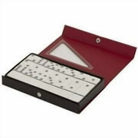 CHH Double 6 Jumbo Dominoes Tile Games 28 Pieces, Vinyl Case