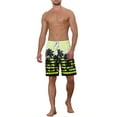 thumbnail image 2 of NOMADIC NOOK Men's Color Block Tropical Trees Printed Striped Beach Shorts 2 Pack, 2 of 5