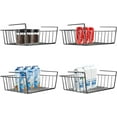 thumbnail image 4 of Casewin 1 Pack Black Under Shelf Wire Basket, Hanging Storage Baskets Under Cabinet Add-on Storage Racks, Slide-in Baskets Organizer for Kitchen Pantry Desk Bookshelf, 4 of 8
