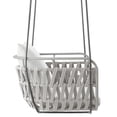 thumbnail image 2 of Modway Kaliah Chaise Balançoire en Aluminium pour Patio Extérieur Gris Clair Blanc, 2 of 9
