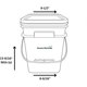 thumbnail image 3 of LZHF 4 Gallon Square Food Grade Bucket Pail with Lid (Pack of 4) Made in USA containers, 3 of 4