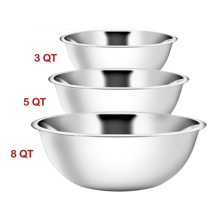 Choice 12 Qt. Stainless Steel Punch Bowl with Mirror Finish