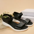 thumbnail image 6 of LOVZFMLL Sandals for Women 2025 Comfort Walking Hiking Wedges Sandals with Arch Support Open Toe Ankle Strap Casual Summer Sandals Black 7.5, 6 of 9