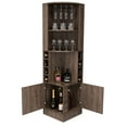 thumbnail image 3 of 71.73 In. High Corner Bar Cabinet With 8 And 2 Doors In Brown , Shelf For Home, 3 of 6