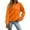 Z01_Orange, variant on GPOECD Womens Fall Winter Solid Color Round Neck Sweatshirt Pullover Long Sleeve Casual Comfortable Crewneck Top Relaxed Fit Loungewear Soft Basic Light Blue,L