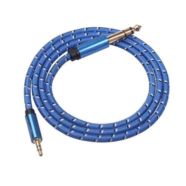 Cable de audio estéreo macho a macho de 3,5 mm a 6,35 mm para amplificador de guitarra (2 m) Likrtyny Accesorios electrónicos