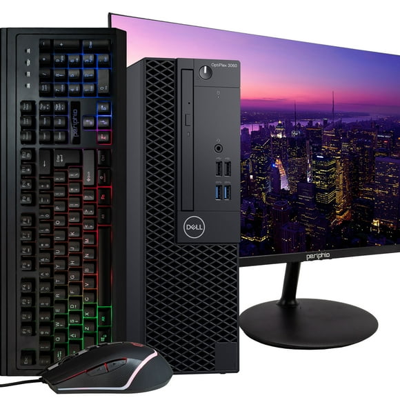 Dell Optiplex 3060 Ordinateur de Bureau Intel i5-8500 (3.2) 16 Go de RAM DDR4 1TB SSD Solid State Windows 11 Professional Nouveau Moniteur LCD 24 Pouces PC à la Maison Ou au Bureau (Rénové)