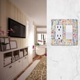 thumbnail image 5 of Yayeee Rocker Switch Wall Plate 2-Gang 4.7"x4.6" Home Decorative Outlet Cover, Yellow Wildflower Pattern, 5 of 6