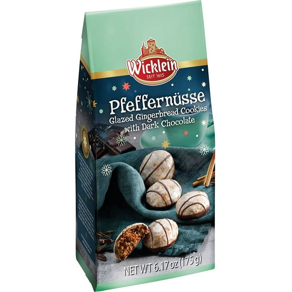 Wicklein Pfeffernusse Glazed Gingerbread Cookies With Dark Chocolate, 6.17oz